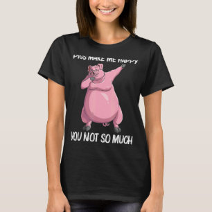 T-shirt Cochon Migné Pour Hommes Femmes Animaux Alimentati