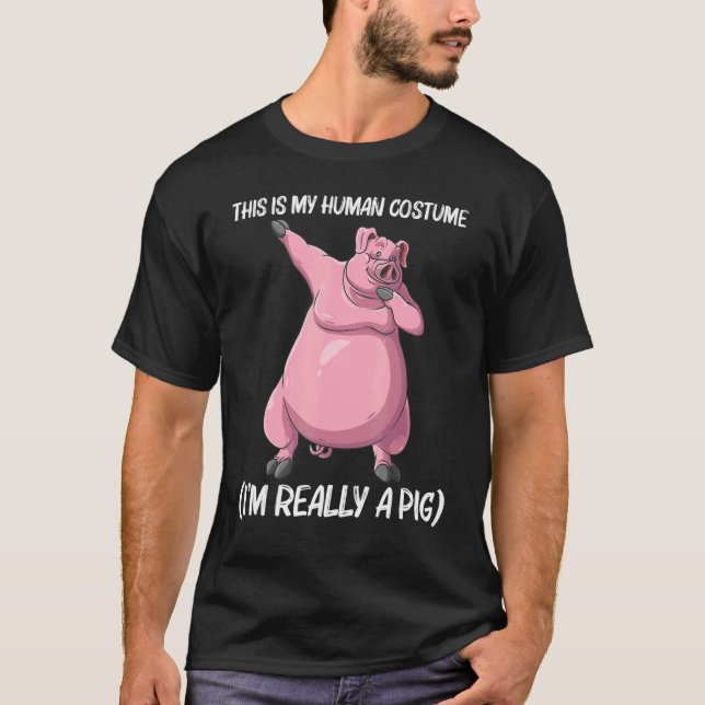 T-shirt Cochon Migné Pour Hommes Femmes Animaux Alimentati (Devant)