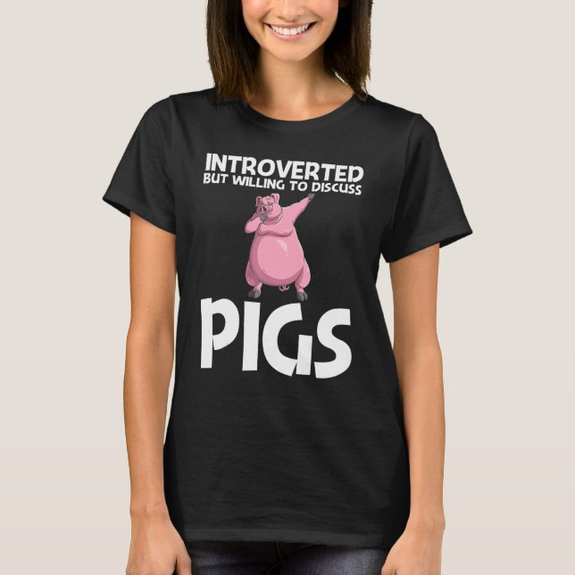 T-shirt Cochon Migné Pour Hommes Femmes Animaux Aliments 1 (Devant)