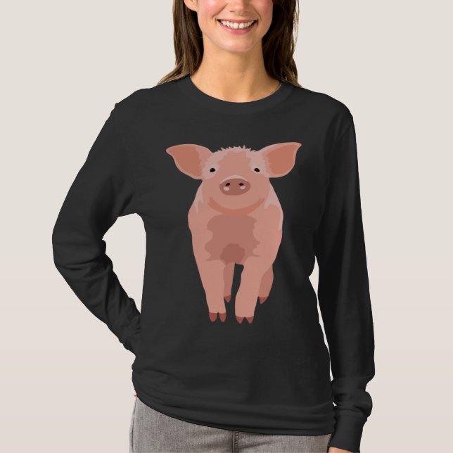 T-shirt cochon mignon (Devant)