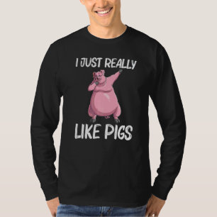 T-shirt Cochon Mignon Pour Hommes Femmes Bétail Animal Nou