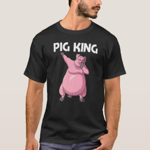 T-shirt Cochon mignon pour hommes papa bétail nourriture a