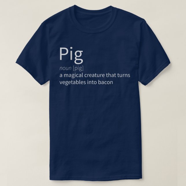 T-shirt Cochon Nom Créature Magique Barbecue Grill BBQ  (Design devant)