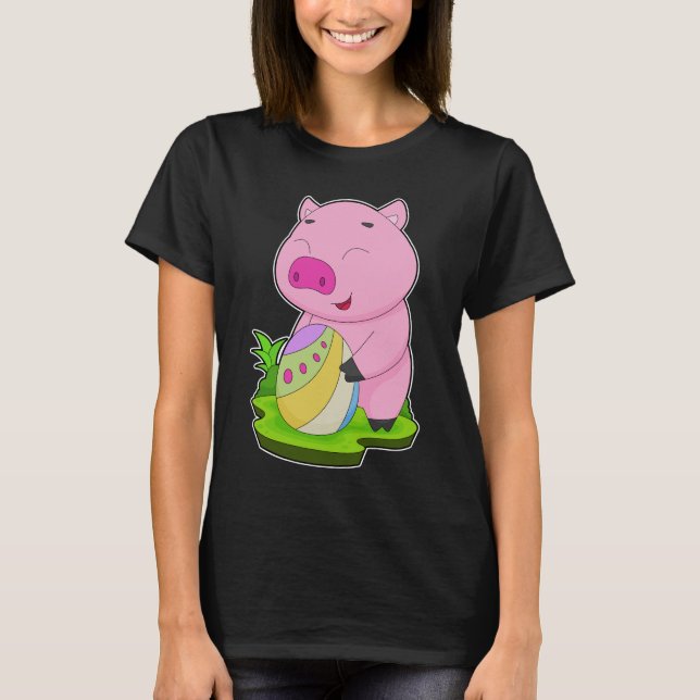 T-shirt Cochon oeuf de Pâques (Devant)
