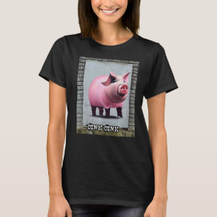 T-shirt Cochon Piggie Rose Oink Premium