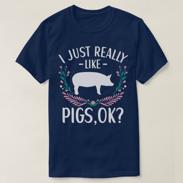 T-shirt Cochon Pour Amateurs De Cochon Mignonnes Vêtements (Design devant)