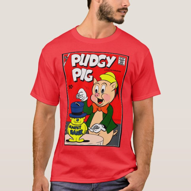 T-Shirt Cochon Roux Classique (Devant)