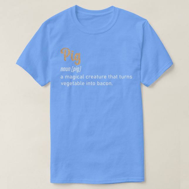T-shirt Cochon Une Créature Magique Qui Transforme Les Lég (Design devant)
