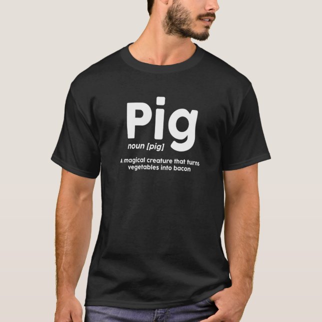 T-shirt Cochon Une Créature Magique Qui Transforme Les Lég (Devant)