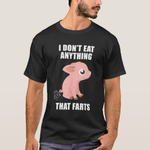 T-shirt Cochon végétarien Je Ne Mange Rien T F