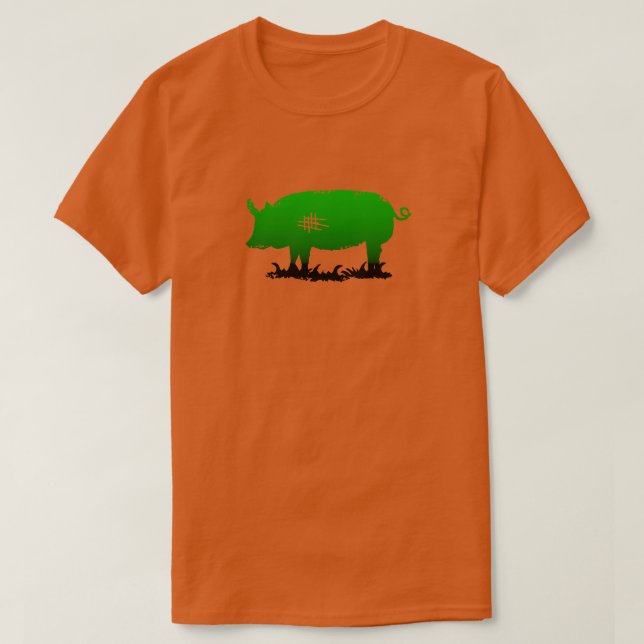 T-shirt Cochon vert (Design devant)