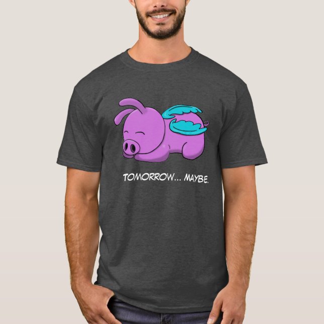 T-shirt cochon volant mignon (Devant)