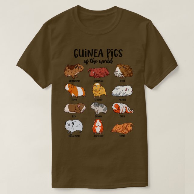 T-shirt Cochons de Guinée du monde Divers cobaye de kawaii (Design devant)