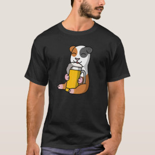 T-shirt Cochons d'Inde buvant de la bière animal de compag