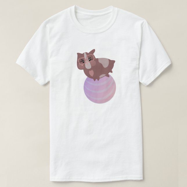 T-shirt Cochons d'Inde mignons en train de faire de l'exer (Design devant)