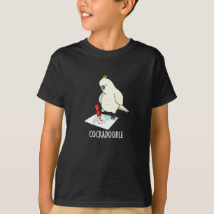T-shirt Cockadoodle amusant Cockatoo Pun Dark BG