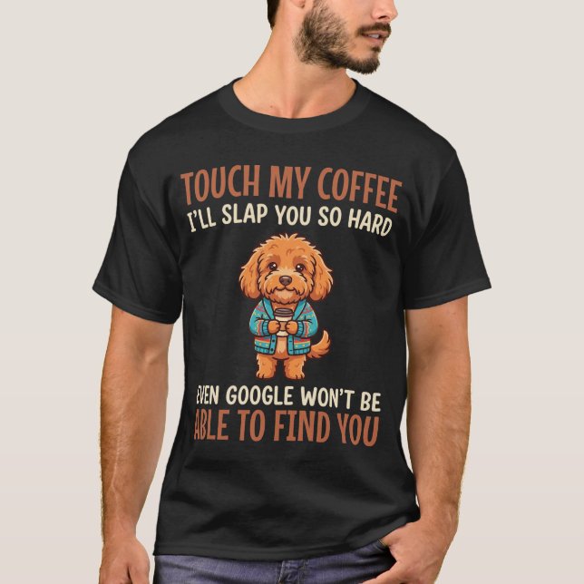T-shirt Cockapoo Amoureux de Café Drôle (Devant)