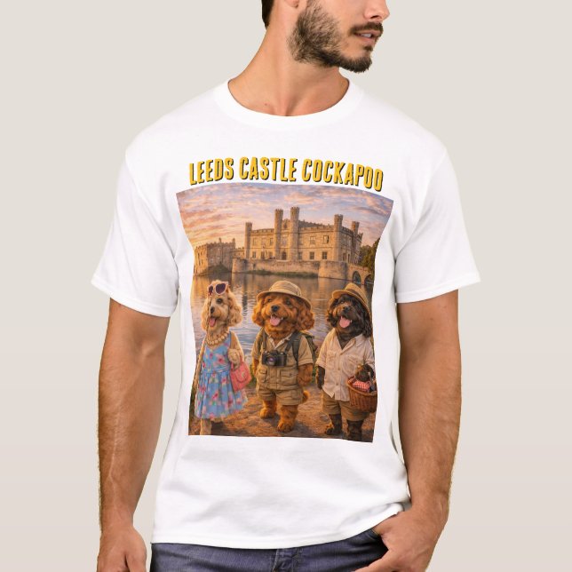 T-shirt Cockapoo Château de Leeds T Shirt Cadeau (Devant)