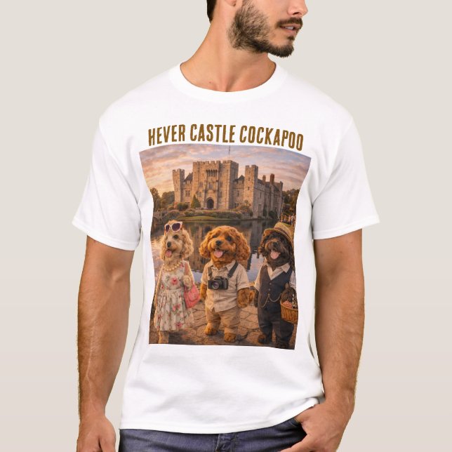 T-shirt Cockapoo Château T Shirt Hever Cadeau (Devant)