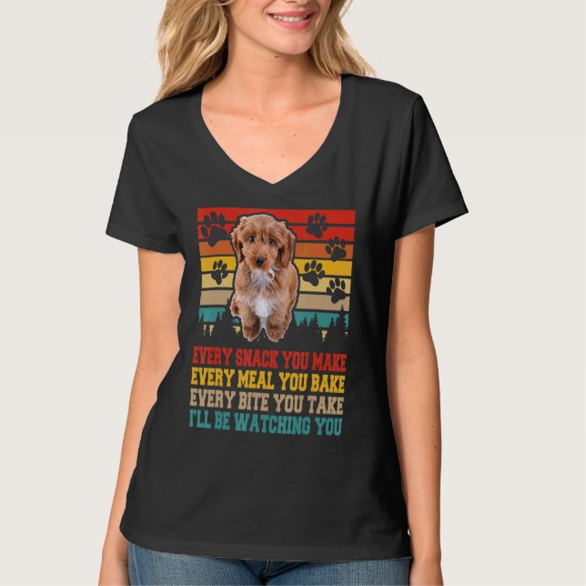 T-shirt Cockapoo Chien Activités Correspondant Chien (Devant)
