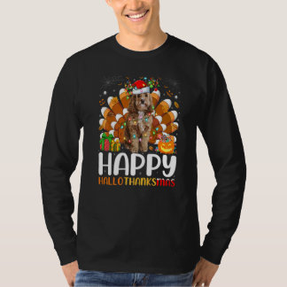 T-shirt Cockapoo Chien Halloween Noël Heureux Hallothank