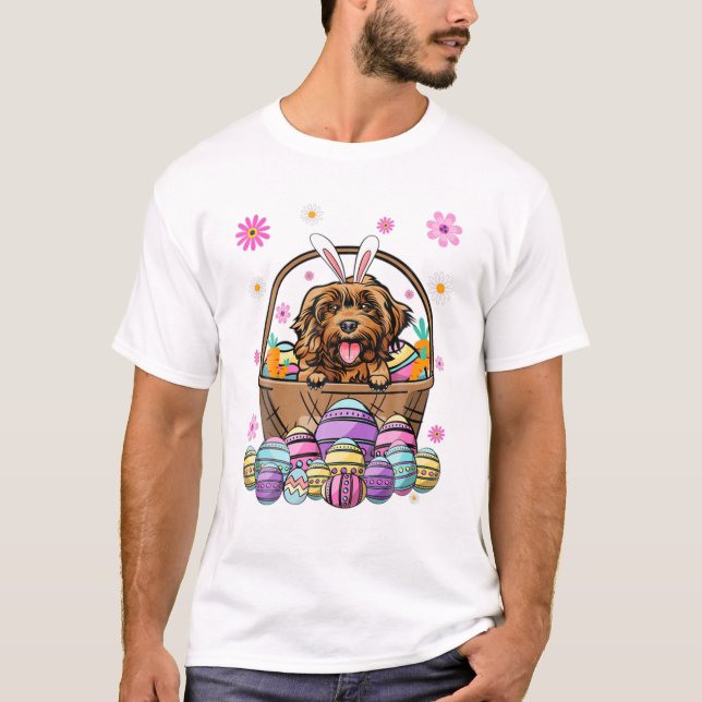 T-shirt Cockapoo Chien Joyeux Jour de Pâques (Devant)