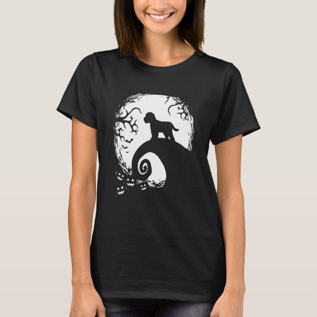 T-shirt Cockapoo Halloween sous la lumière de la lune Chie (Devant)