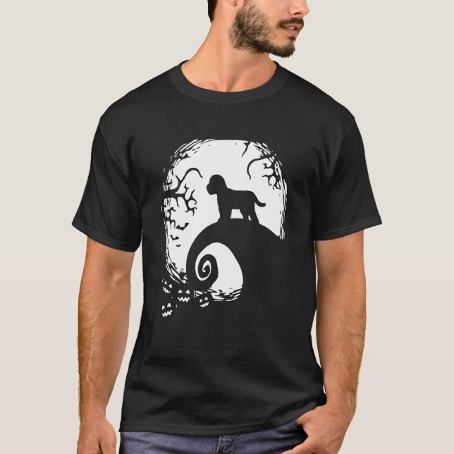 T-shirt Cockapoo Halloween sous la lumière de la lune Chie (Devant)