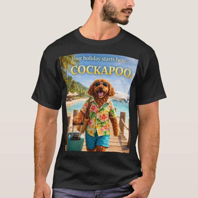 T-shirt Cockapoo Holiday Shirt | Funny Summer Dog Gift (Devant)
