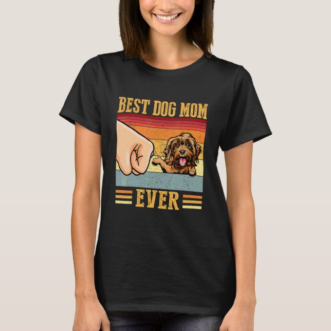 T-shirt Cockapoo Maman Meilleur Chien Maman Jamais (Devant)