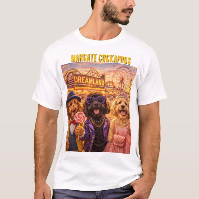 T-shirt Cockapoo Margate Dreamland Shirt Funny Dog Gift UK (Devant)