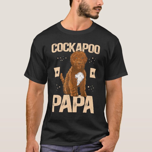 T-shirt Cockapoo Papa Homme Propriétaire de Chien Spoodle  (Devant)