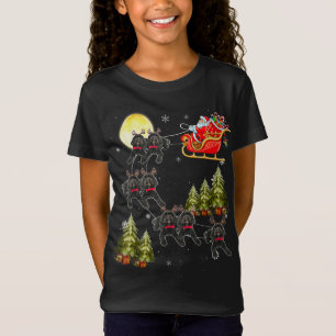 T-Shirt Cockapoo Reindeer Noël Chien Riding Père Noël Noël