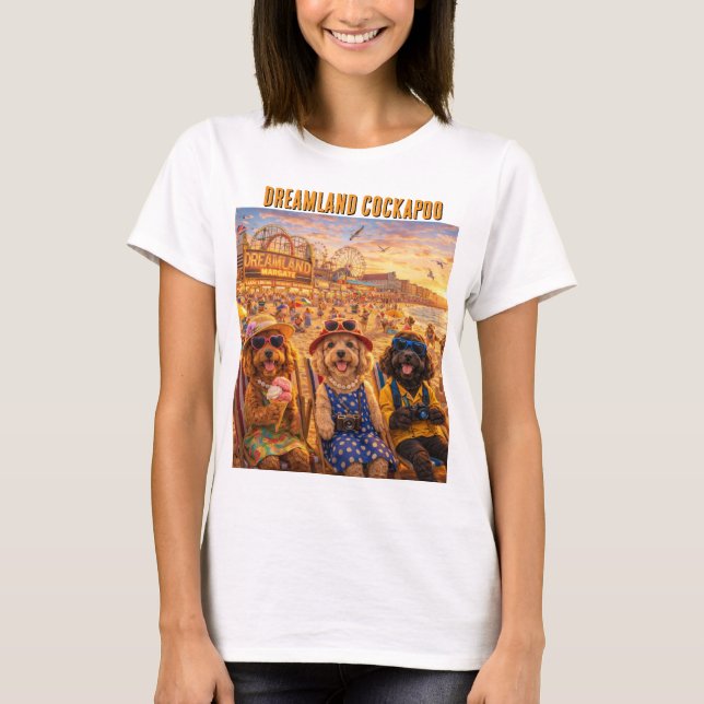 T-shirt Cockapoo T Shirt de plage de Margate Cadeau (Devant)
