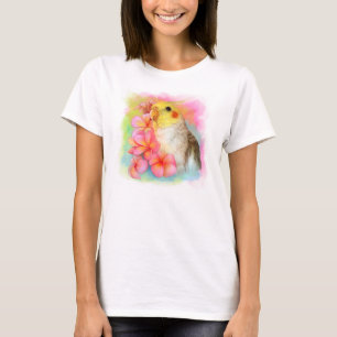 T-shirt Cockatiel avec le frangipani