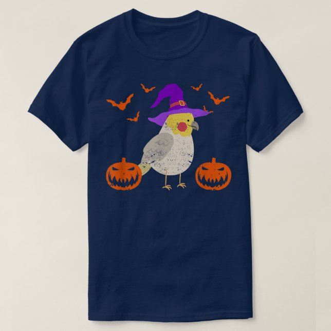 T-shirt Cockatiel Bird Witd Casquette Funny Halloween Anim (Design devant)