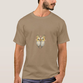T-shirt Cockatiel Cockatiels Heart Parrot Birds famille