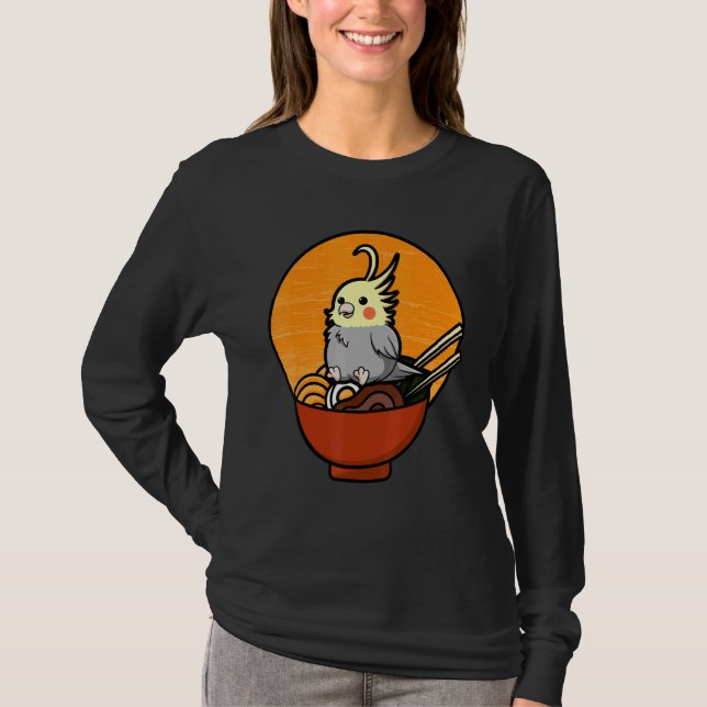 T-shirt Cockatiel Cockatoo Lutino Quarrion Weiro Bird Parr (Devant)