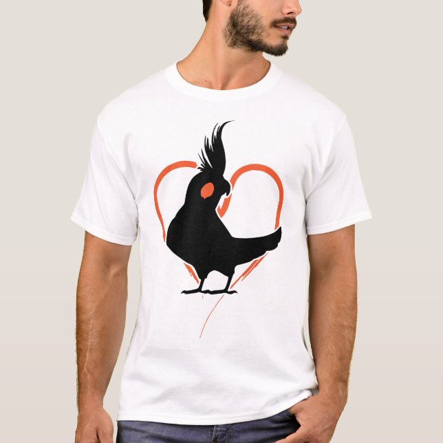 T-shirt cockatiel d'amour (Devant)