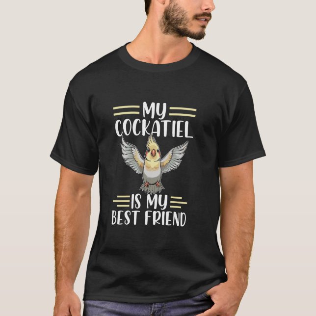 T-shirt Cockatiel de perroquet d'oiseaux 1 (Devant)