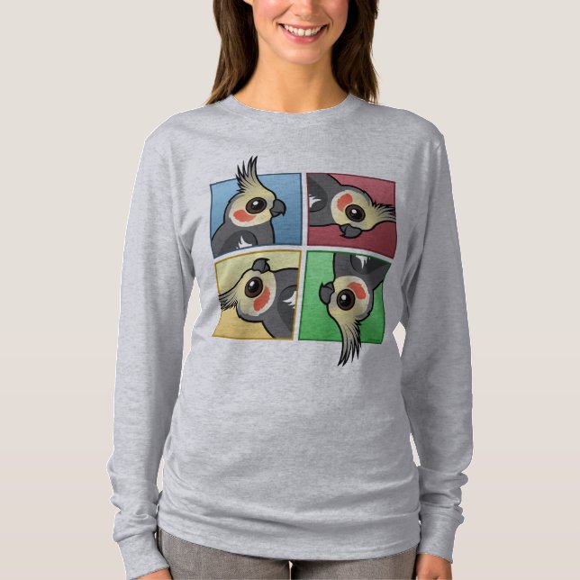 T-shirt Cockatiel de quatre couleurs (Devant)