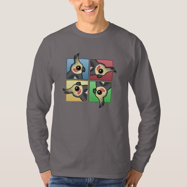 T-shirt Cockatiel de quatre couleurs (Devant)
