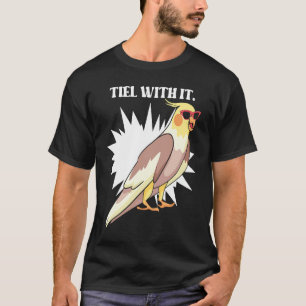 T-shirt Cockatiel Teil Avec Elle Oiseau Gris pour Propriét