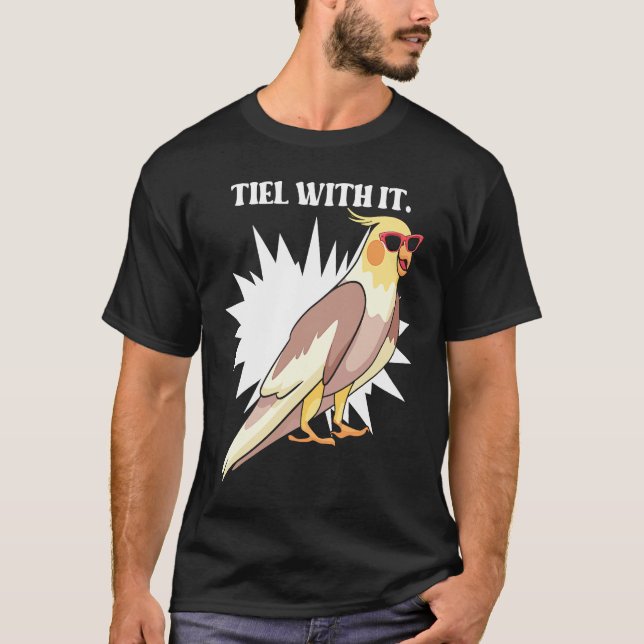 T-shirt Cockatiel Teil With It  Grey Bird for Parrot Owner (Devant)