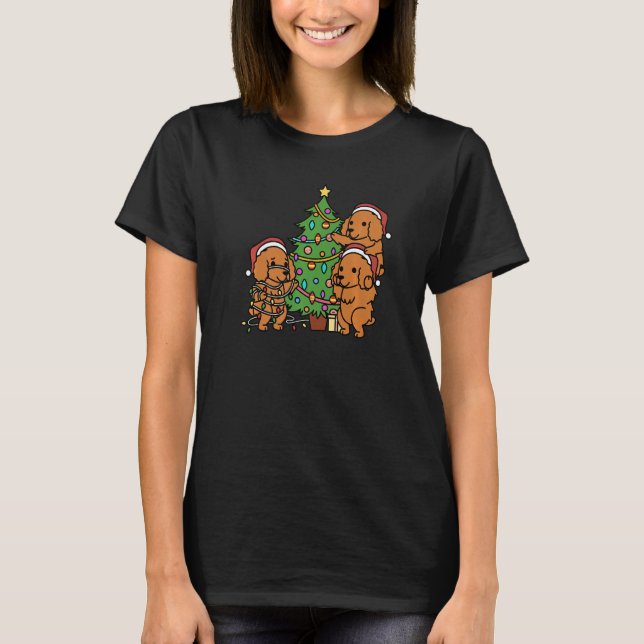 T-shirt Cocker Arbre de Noël Chien Espagnol (Devant)