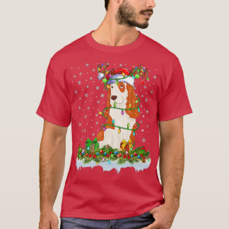 T-shirt Cocker Chien espagnol Santa Hat Reindeer Noël Li