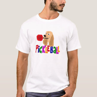 T-shirt Cocker drôle avec la palette de Pickleball