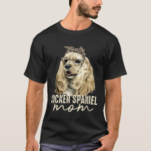 T-shirt Cocker Espagnol Empreinte de léopard Bandana Chien