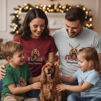 T-shirt Cocker Reindeer