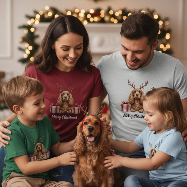 T-shirt Cocker Reindeer (Créateur téléchargé)
